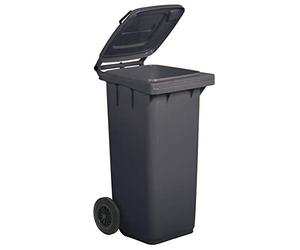 Mobil Plastic Bidon en HDPE Utilisation : Extérieur 120 Lt-T 48 L x 55 m x 93 H cm-Poids : 9,2 Kg Gris