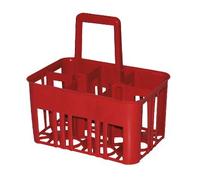Mobil Plastic Panier en Plastique pour 6 Bouteilles Rouge