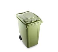 Mobil Plastic Poubelle pour tri sélectif de déchets 360 l, certifiée Uni en 840 pour Usage extérieur, Couleur Verte