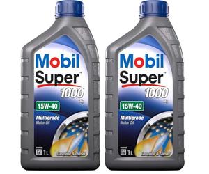 Mobil Super 1000 X1 15W-40, 1L (Lot de 2)
