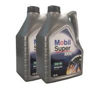 MOBIL Super 1000 X1 15W-40 Huile VW 50101 50500, MB 229.1, Api Cf , 2x5 Litre