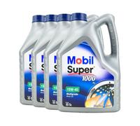 MOBIL Super 1000 X1 15W-40 Huile VW 50101 50500, MB 229.1, Api Cf , 4x5 Litre