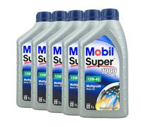 MOBIL Super 1000 X1 15W-40 Huile VW 50101 50500, MB 229.1, Api Cf , 5x1 Litre