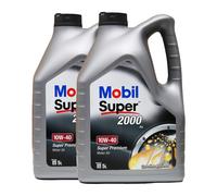 MOBIL Super 2000 X1 10W-40 Huile VW 50101, MB 229.1, Api Cf , 2x5 Litre