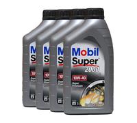 MOBIL Super 2000 X1 10W-40 Huile VW 50101, MB 229.1, Api Cf , 4x1 Litre