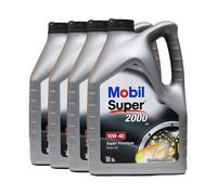 MOBIL Super 2000 X1 10W-40 Huile VW 50101, MB 229.1, Api Cf , 4x5 Litre