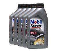 MOBIL Super 2000 X1 10W-40 Huile VW 50101, MB 229.1, Api Cf , 5x1 Litre