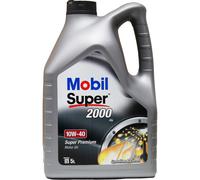 MOBIL Super 2000 X1 Huile moteur 10W-40 5L Huile en partie synthétique