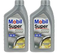 Mobil Super 3000 Formula V 5W-30, 1L, argenté (Lot de 2)
