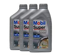 MOBIL Super 3000 Xe 5W-30 Huile MB 229.31, 229.51, 229.52, dexos2, 3x1 Litre