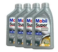 MOBIL Super 3000 XE1 5W-30 Huile Moteur BMW Longlife-04, MB 229.52, 4x1 Litre
