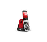 SPC Téléphone à clapet Stella 3 – 4G, grandes touches, SOS, base de recharge, 103 dB – Rouge