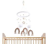 Mobile arc-en- pour chambre d'enfant, suspension colorée pour décoration de berceau, décoration murale tissée en, jouet de berceau de bébé pour la maison, décoration murale