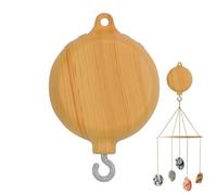 Mobile avec moteur - Boîte à musique pour bébé avec 35 mélodies - Moteur - Cloche à vent avec moteur réglable - Design imitation bois - Mécanisme mobile pour chambre d'enfant et enfant