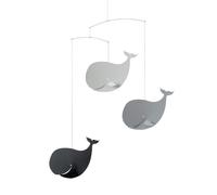 Mobile baleines heureuses, noir
