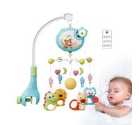 Mobile Bébé - 45x54cm Mobile Musical Télécommandé Avec Lumières | Jouet Cloche Rotative Lit Garçons & Filles | Minuteur, Anti-Chute, Décoration Apaisante Pour Berceau