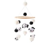 Mobile Bébé Balle En Feutrine Motif Panda 3D Décoration De Jeu Suspendue Cadeau De Naissance Convient Pour La Chambre D'enfant Et Le Berceau