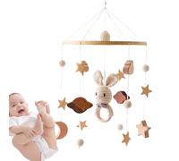 Mobile bébé carillon, étoiles de lune en bois bébé mobile, mobiles de pépinière bassette mobile, nursey mobiles toys, pendrier de cloche pour garçons et filles