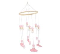 Mobile Bébé en Bois et Feutre Étoiles Éléphant pour Berceau | Décoration Suspendue Chambre D'garçon et Filles, Usage Photo, Aide à Calmer et Coordonner les Gestes