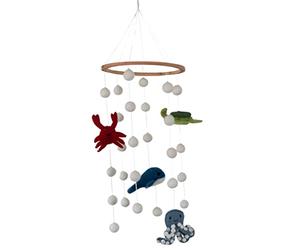 Mobile bébé en feutre, fait à la main, commerce équitable, décoration durable en feutre, décoration de chambre de bébé, pour filles et garçons, à suspendre au-dessus de la table à langer, lit de bébé