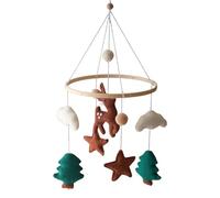 Mobile Bébé pour Berceau - Mobile Bébé Cerf en Bois Déco Chambre | Accessoires Apaisants Poussette pour Chambre Maison Jeu Coucher Anniversaire Cadeau Naissance