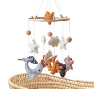 Mobile Bébé pour Berceau,Mobile Suspendu en Felt | Jouet Suspendu Carillon en Feutre avec Animaux Marins Style Cartoon Décoration pour Chambre Berceau Garçons et Filles ainsi que Chambre à Coucher et