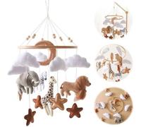 Mobile bébé - Règne animal - Musical - Bois - Multicolore