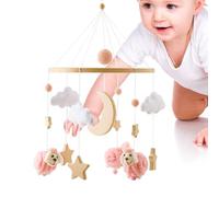 Mobile berceau garçon Portable Apaisant Interactif Neutre Zéro à Trois Mois | Pendentif Berceau Musical Bébé Berceau Poussette Lit Sommeil Apaisant Musique Décoratif Interactif Garçons Filles