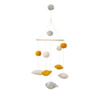 Kindsgut Mobile avec motifs tricotés 100% coton, couleurs discrètes et design simple, beau cadeau de naissance, ciel nocturne, Etoiles/mouton/nuage