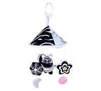 Mobile de baby musical - Jolie accessoire de pépinière suspendue, jouet apaisant | Mobile du nourrisson noir et blanc avec des formes, attachement de berceau pour bébé pour le développement visuel, co
