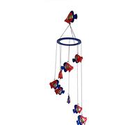 Mobile de Bali avec 9 poissons peints à la main - Convient aux enfants - Commerce équitable