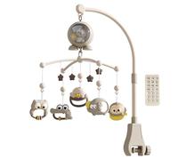 Mobile de berceau avec télécommande musicale et rotation automatique pour bébé - Développement sensoriel et chambre d'enfant