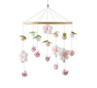 Mobile de berceau de bébé avec fleurs élégantes à suspendre pour garçons et filles, décoration de plafond, couleur vibrante, hochet jouet carillon