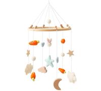 Mobile de berceau de bébé, mobile berceau bébé, jouets suspendus pour garçons et filles - animal et plante en feutre doux, son apaisant pour la décoration la chambre, pour
