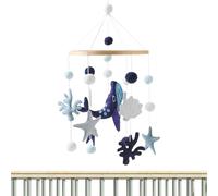 Mobile De Berceau Pour Garçons - Mobile De Berceau Bleu Avec Éducatifs | Polyvalent En Fibre De Bois Et Tissu Pour Chambres D', Poussettes, Parcs Et Écoles Maternelles Taille 46X1
