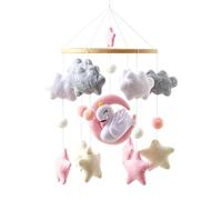 Mobile de couffin - Feutre doux sensoriel bohème rotatif | Mobile pour chambre fille - Pour la maison, la chambre, le salon, dormir, un anniversaire et comme cadeau pour enfant et bébé