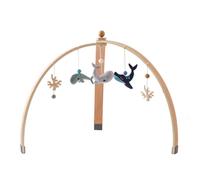 Mobile De Jeu En Bois Naturel,Pendentif Animal Marin En Peluche,Hochet Pour Bébé,Tewindsor,Rongeur,Poussette,Cadeau Pour Enfant,1 Ensemble - Type Set1