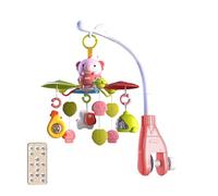 Mobile De Lit Apaisant Pour Bébé Avec Éléphants Rotatifs Musique Apaisante Et Anneau Dentition Sûr Le Développement Sensoriel Mobile Berceau Bébé Avec Boîte À Musique