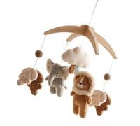 Mobile de lit bébé avec nuage étoile lune, clochettes douces, éléphant | Adorable mobile de lit pour bébé avec nuage et étoiles lunes et clochettes suspendues pour apprendre et jouer sensoriellement