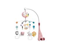 Mobile de Lit Bébé, Mobile Musical Bébé Rotatif avec Hochets Animaux Détachables et Support Mobile, Bébé Mobile de Berceau Musical, Décoration de Chambre d'enfant, Cadeau Nouveaux-nés
