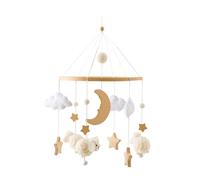 Mobile de Lit Bébé Portable Apaisant Interactif Neutre Zéro à Trois Mois | Pendentif Berceau Déco Bébé Bébé Berceau Poussette Lit Sommeil Apaisant Musique Décoratif Interactif Garçons Filles