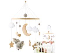 Mobile De Lit Bébé - Suspension musicale pour moïse - Mobile Bohème Interactif Décoratif Jouet De Berceau Pour Garçons Et Filles 0-3 Ans