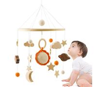 Mobile de plafond pour tout-petits, clochette de lit pour tout-petits, décoration pivotante en bois pour lit bébé, mobile en bois pour crèche, jouet suspendu mobile pour berceau de