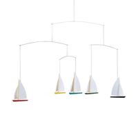 Flensted Mobiles - Mobile Dinghy Regatta 5 - acier, multicolore, 35 x 65 cm