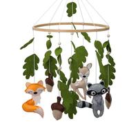 Mobile en feutre fait à la main pour chambre d'enfant - Mobile à suspendre - Motif renard neutre