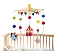 Mobile for Crib - Animal Circus Design Bassinets Sensory Activity, Nursery Musical Ceiling Spinner, Infant Cot Hanging | Playpen Visual Distraction for Photo Prop Decor Stroller Car