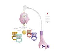 Mobile for Crib, Baby Crib Mobiles with Soothing Music Hanging Rattles, Portable Bassinet Bed Bell Toy Toddler Nursery Bedside Playpen Girls Boys Sleep and Entertainment Use