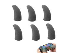 Mobile Game Controller Finger Sleeve,6 Pièces Contrôleurs de Manchons de Jeu Mobiles Manchon de Doigt de Jeu Anti-Transpiration Manches Minces pour Jeux de Téléphone Intelligent à Écran Tactile Gris