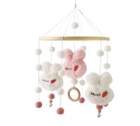 Mobile Hochet En Bois Pour Bébé De 0 À 12 Mois,Boîte À Musique Pour,Sous-Marine,Andorre,Cloche,Support,Invite,Cpull - Type Rabbit Head