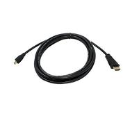 Mobile-Laden Câble HDMI de 3 mètres compatible avec Panasonic Lumix DMC-TZ81, Ethernet, Full HD 3D, Retour audio, 2160p/24Hz, HDMI (type A) vers micro HDMI (type D)